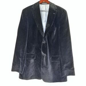 Men's Hugo Boss Black Velvet Stripe Jacket Sports Coat Blazer USA